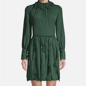 See by Chloe dark green long sleeve dress